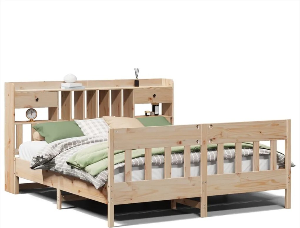 vidaXL Cadru de pat fără saltea, 180x200 cm, lemn masiv pin