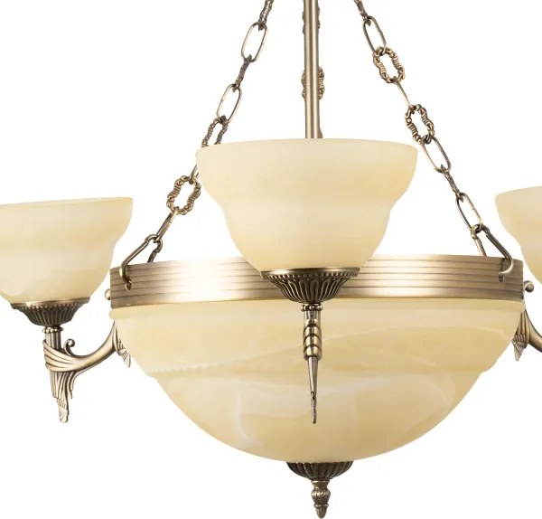 BRILAGI - Lustru suspendat pe lanț DAHLIA 6xE27/40W/230V diam. 74 cm alamă