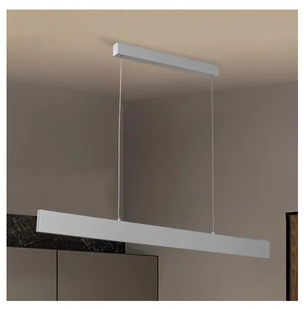 Lustră LED dimabilă pe cablu Brilagi SLIMLINE LED/40W/230V 3000-6000K argintiu + telecomandă