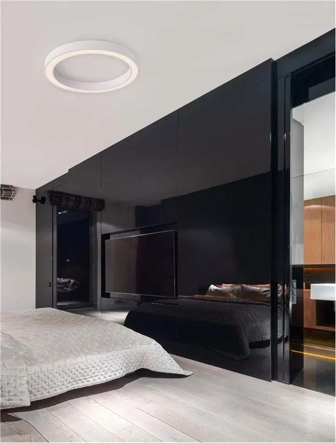 Lustra LED aplicata design modern OPAL 60W alba