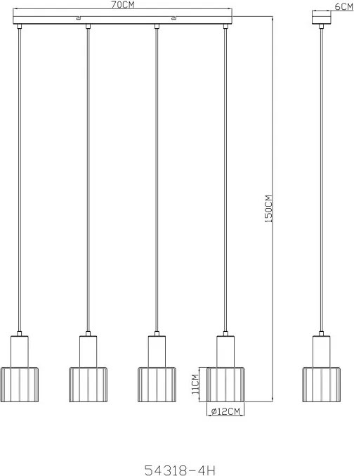Lustra suspendata moderna WALTON 4L