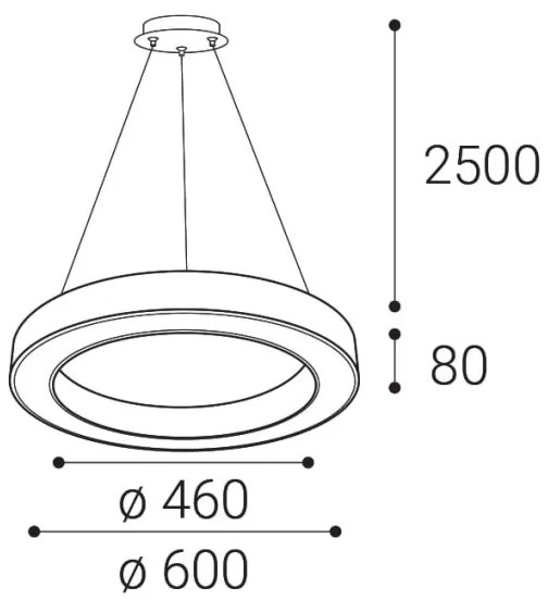 Lustră LED dimabilă pe cablu SATURN LED/50W/230V 3000K/4000K negru LED2