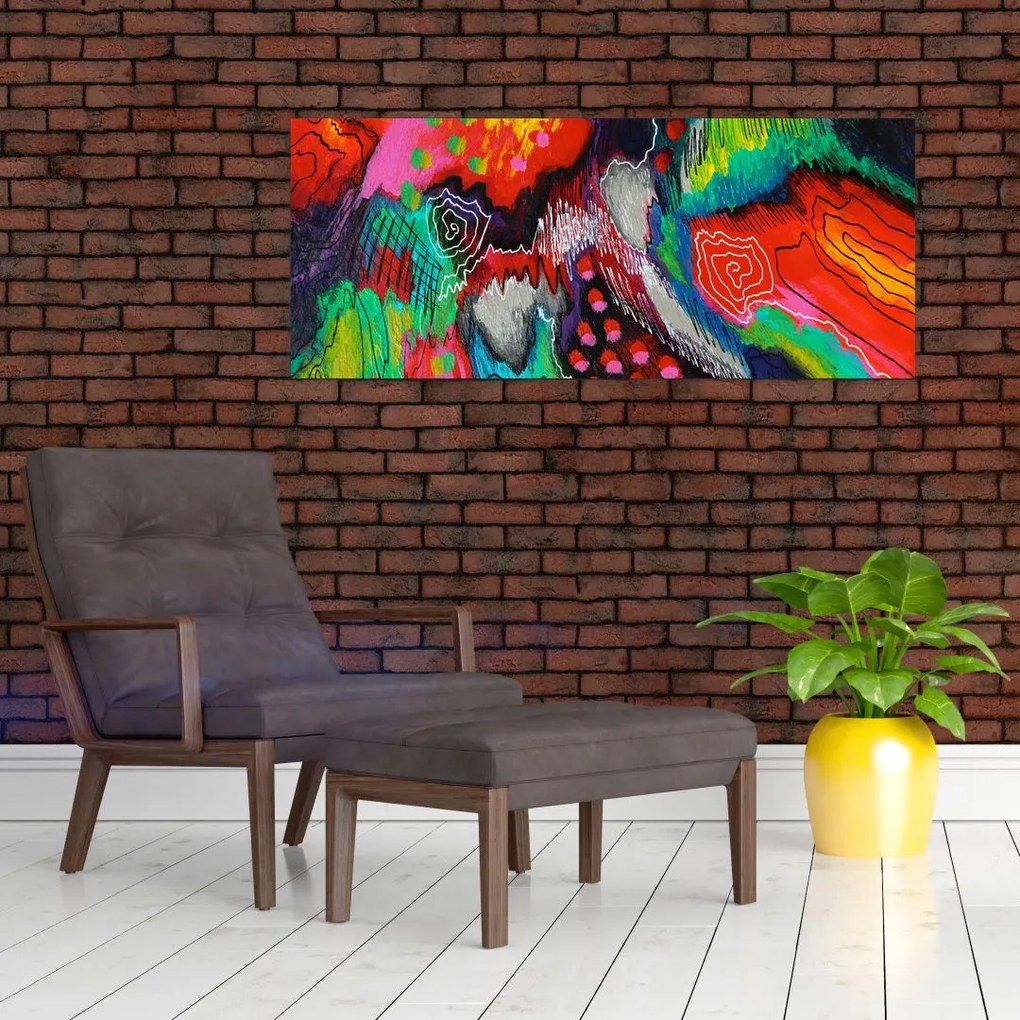 Tablou abstract - culori (120x50 cm)