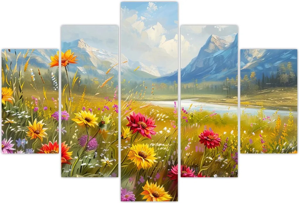 Tablou - Peisaj pictat (150x105 cm)