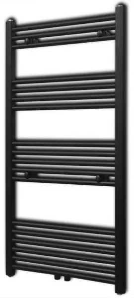 Radiator port-prosop încălzire baie, negru, 600x1160 mm, drept