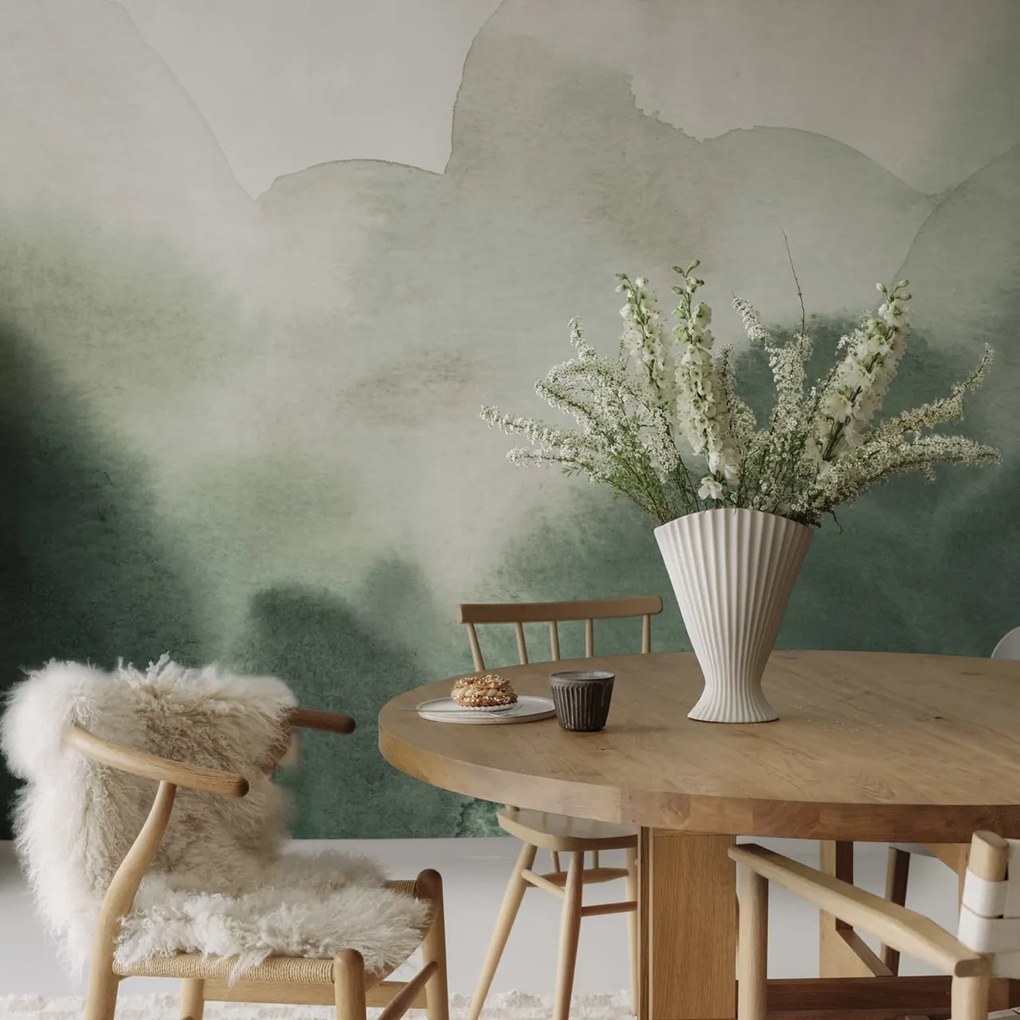 Fototapet, Flowing Hills, Green, Rebel Walls