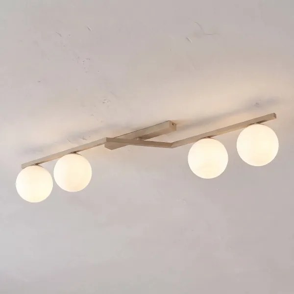 Plafonieră NATON 4xE14/10W/230V bej/albă