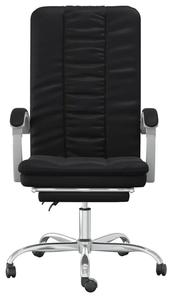 Fotoliu de birou rabatabil, negru, piele ecologica