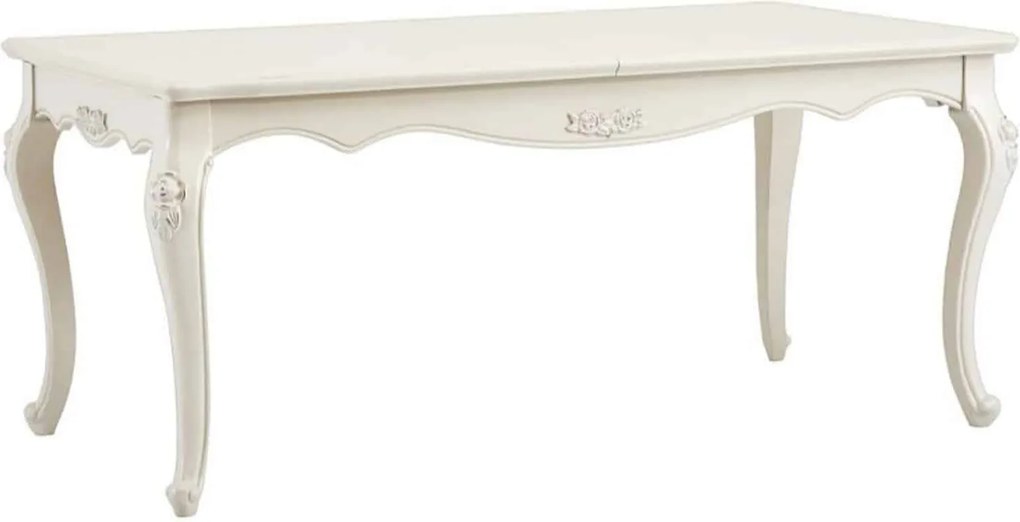 Masă lemn masiv Dining Extensibilă Paris 180/ Ecru, 240 × 100 × 80 cm