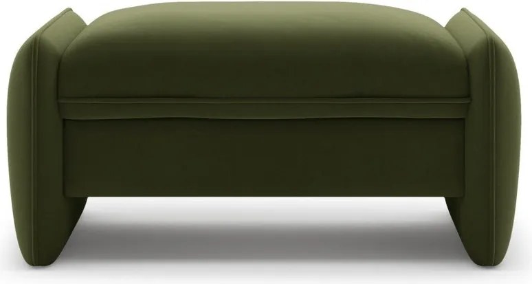 Taburet verde cu tapițerie din catifea Georgia – Micadoni