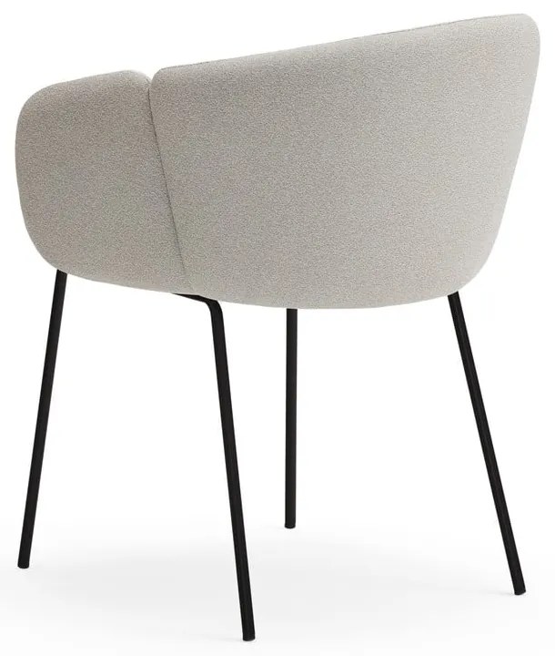 Scaun de sufragerie gri deschis tapițat Add – Teulat