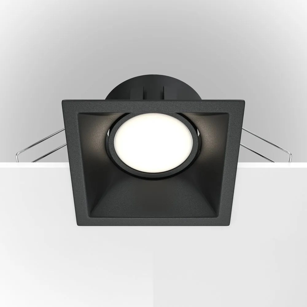 Spot incastrabil design tehnic Dot alb 9x9cm