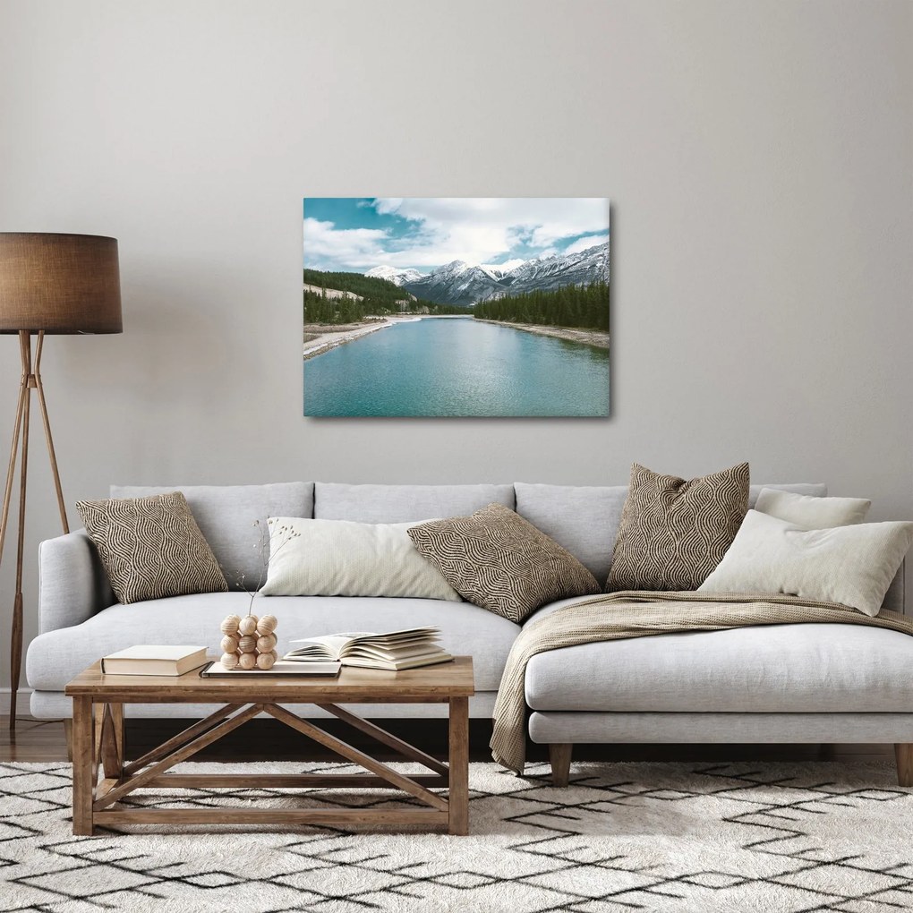 Tablou cu peisaj montan (70x50 cm)