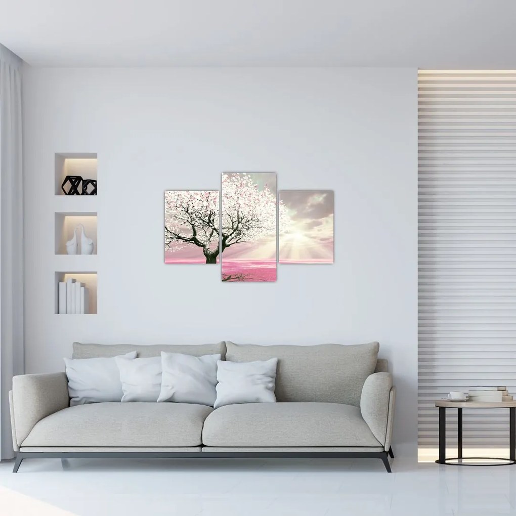 Tabloul copacului roz (90x60 cm)