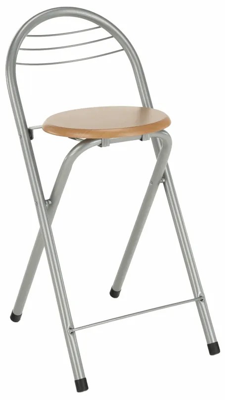 Scaun de bar din fag/crom, BOXER