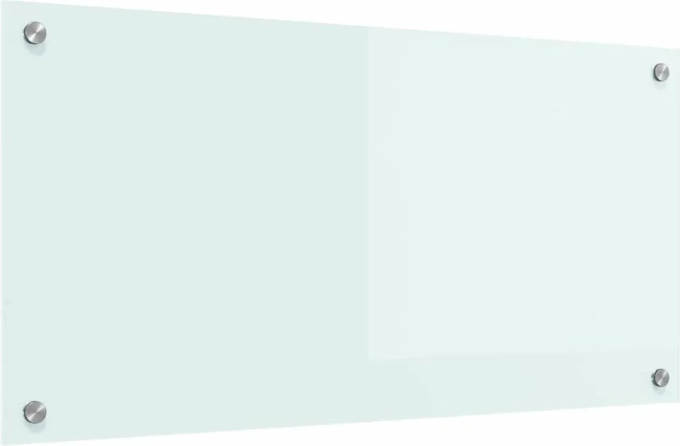 vidaXL Panou de bucătărie Alb 80 x 40 cm sticlă securizată