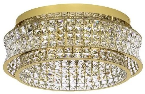 Lustra aplicata LED auriu, cristale sticla CELYSIA 60cm