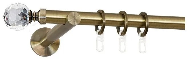 Galerie simpla PICIOR UNIVERSAL - kula cristal-simpla /19 -aur antic (Alege marime: 120 cm)