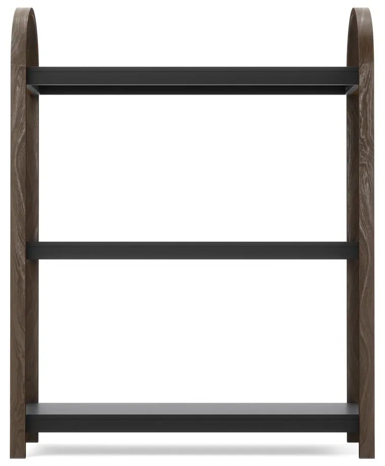 Etajeră neagră/în culoare naturală cu aspect de lemn de nuc 72x90 cm Bellwood – Umbra