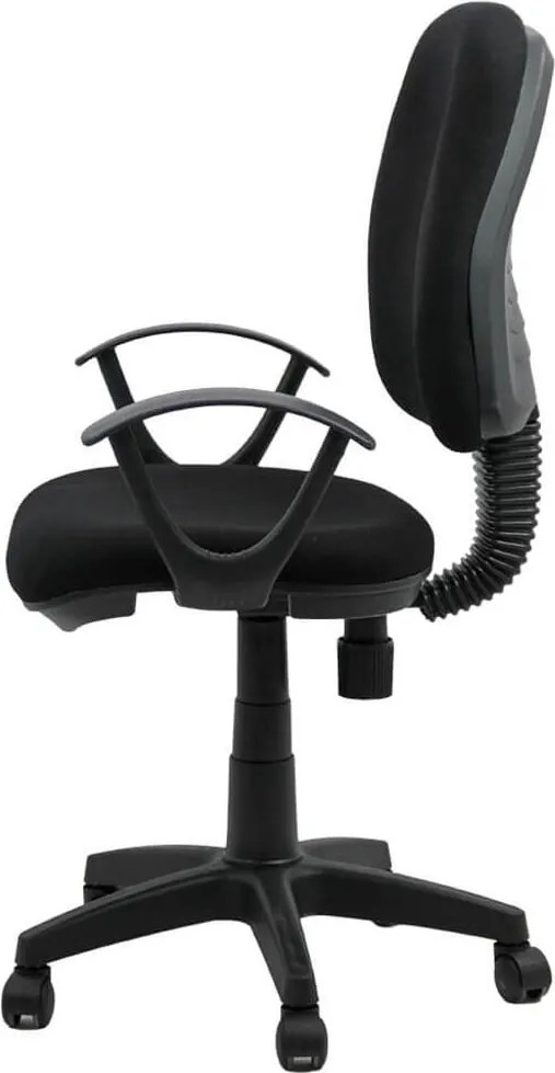 Scaun birou OFF 326 – Confort ergonomic, design simplu, tapițerie textilă, negru
