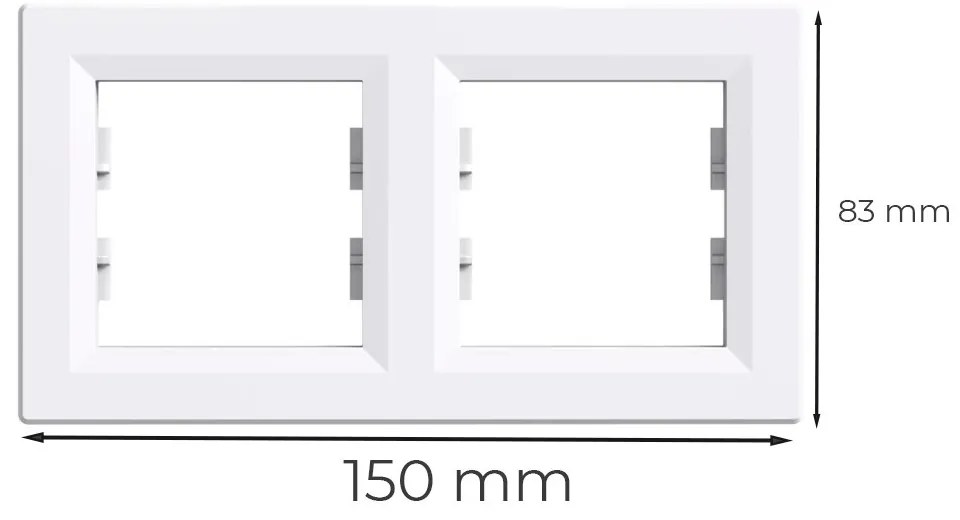 Nova cadru două orizontale alb