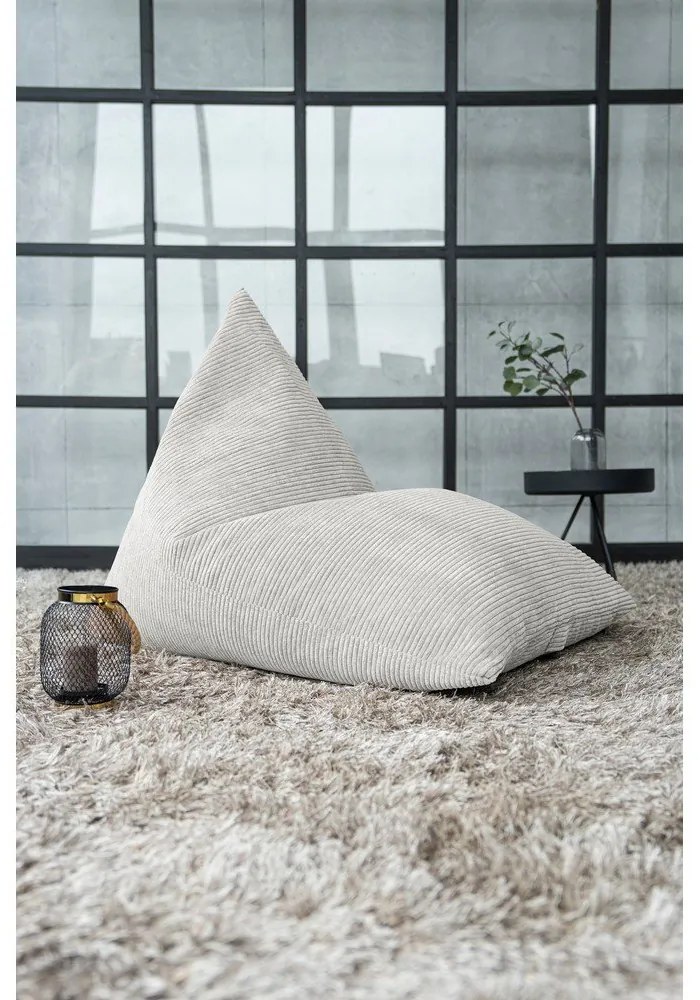 Fotoliu bean bag galben muștar cu tapițerie din catifea reiată Razz – SLOWDOWN