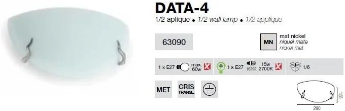 Aplica de perete Data-4 63090