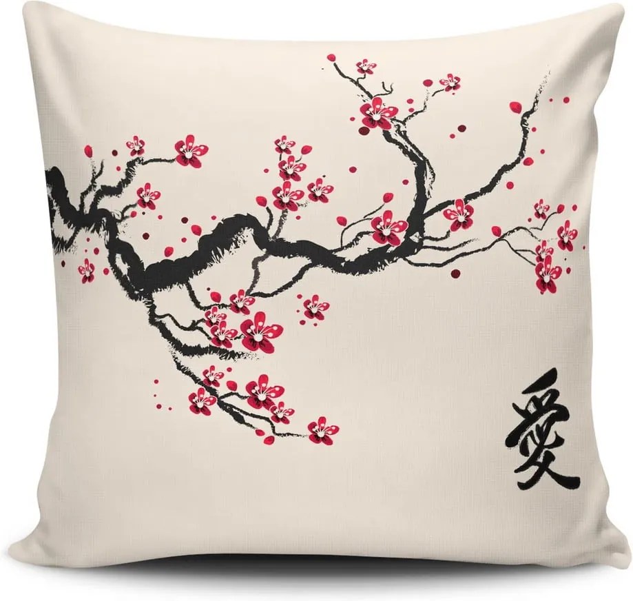 Față de pernă cu adaos de bumbac Cushion Love Branch, 45 x 45 cm