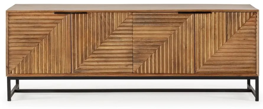 Comodă TV în culoare naturală din lemn de mango 160x58x40 cm Nereida – MOME