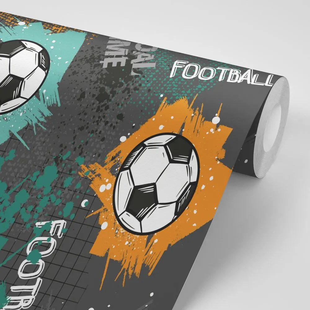 Tapet minge de fotbal în design modern