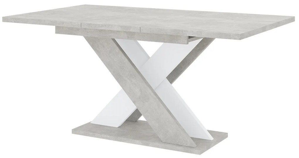 Masă de sufragerie Xalin (gri deschis + Alb) (pentru 4 până la 6 persoane). 1055283
