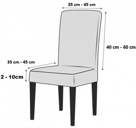 Set 6 huse pentru scaune, elastice si catifelate, culoare Bordo