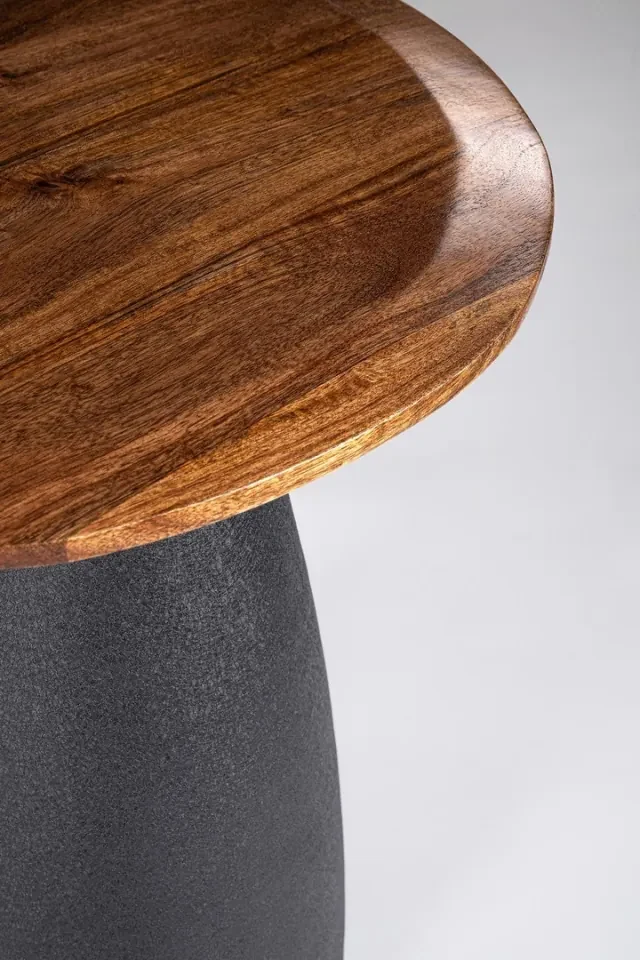 Masă de cafea, culoare lemn natural, D50 cm, Stanley, Bizzotto | BIANO