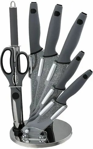 Set de cuţite în suport Berlinger Haus, 8 piese, Granit Diamond Line