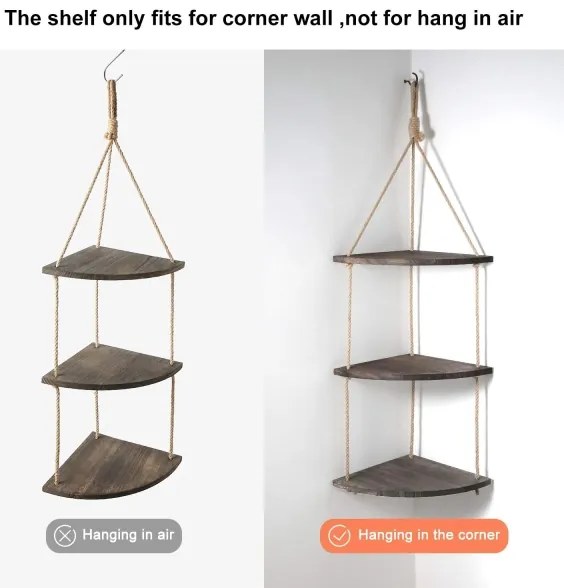 Etajeră de perete suspendată 90x25 cm maro