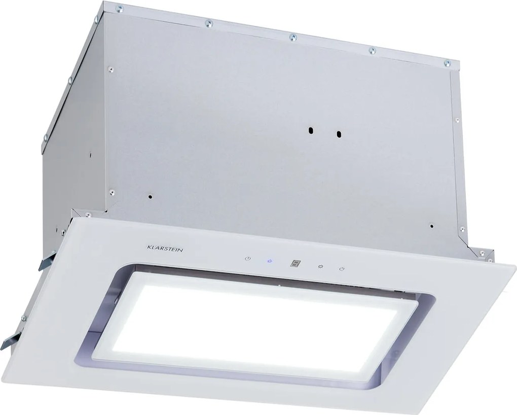 Klarstein Hektor Brilliant Edition, hotă încorporată, 52 cm, 506 m³ / h, touch, sticlă, alb