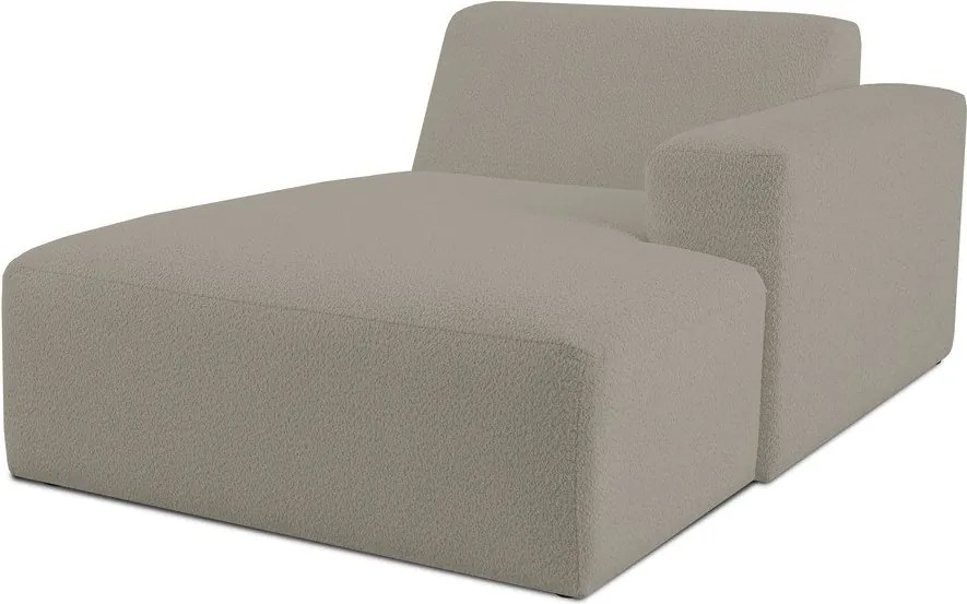 Modul pentru canapea maro deschis cu tapițerie din stofă bouclé (cu colț pe partea dreaptă) Roxy – Scandic