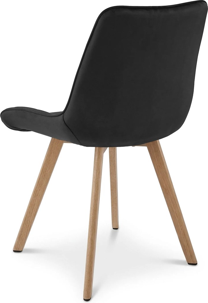 Scaun de masa SORIA VELVET, neagra