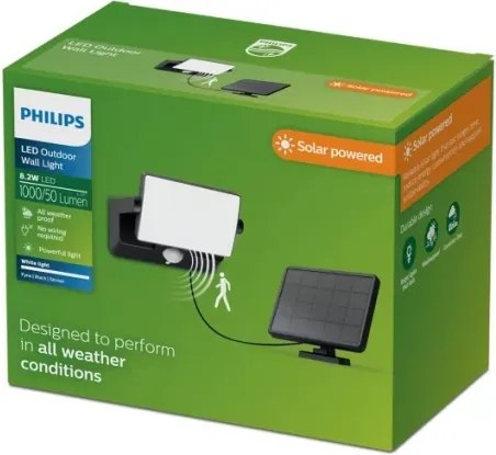 Philips - Proiector LED solar de perete cu senzor FYNS LED/8,2W/3,7V 2600 mAh IP44