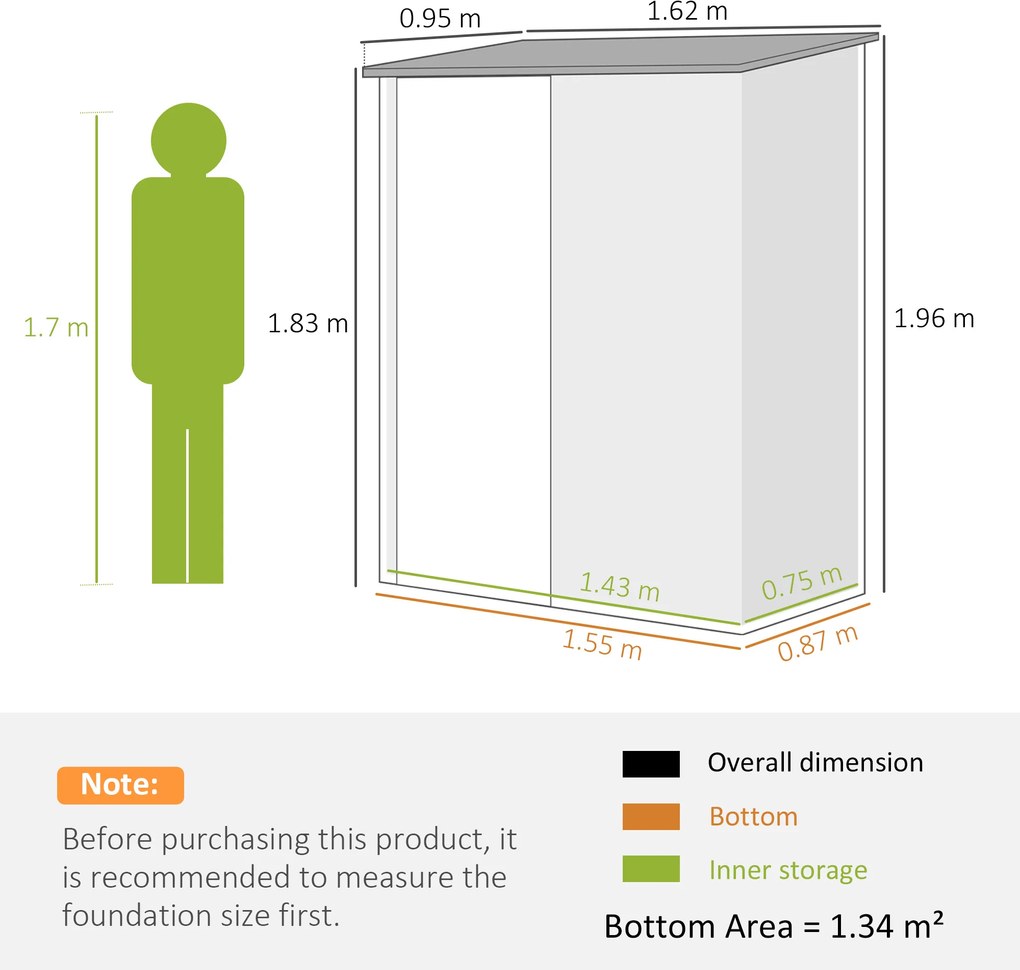 Outsunny Magazie Grădină Mare din Oțel cu Zăvor pentru Grădină, Negru | Aosom Romania