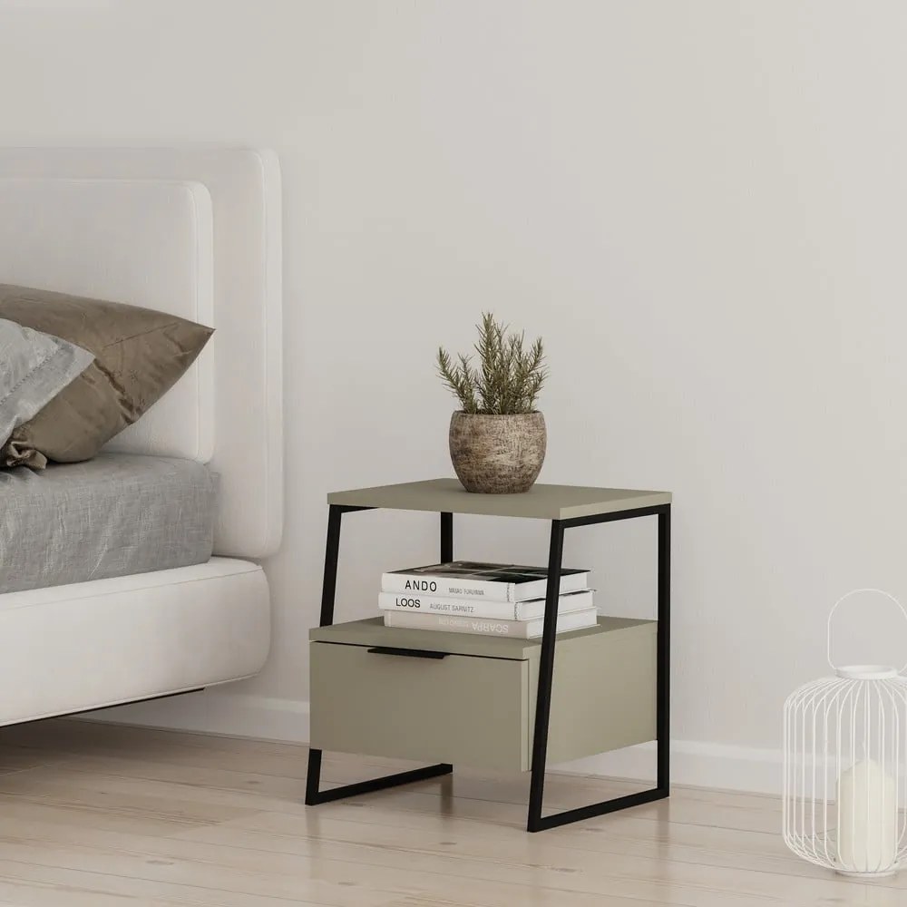 Noptieră verde/gri Velia – Marckeric