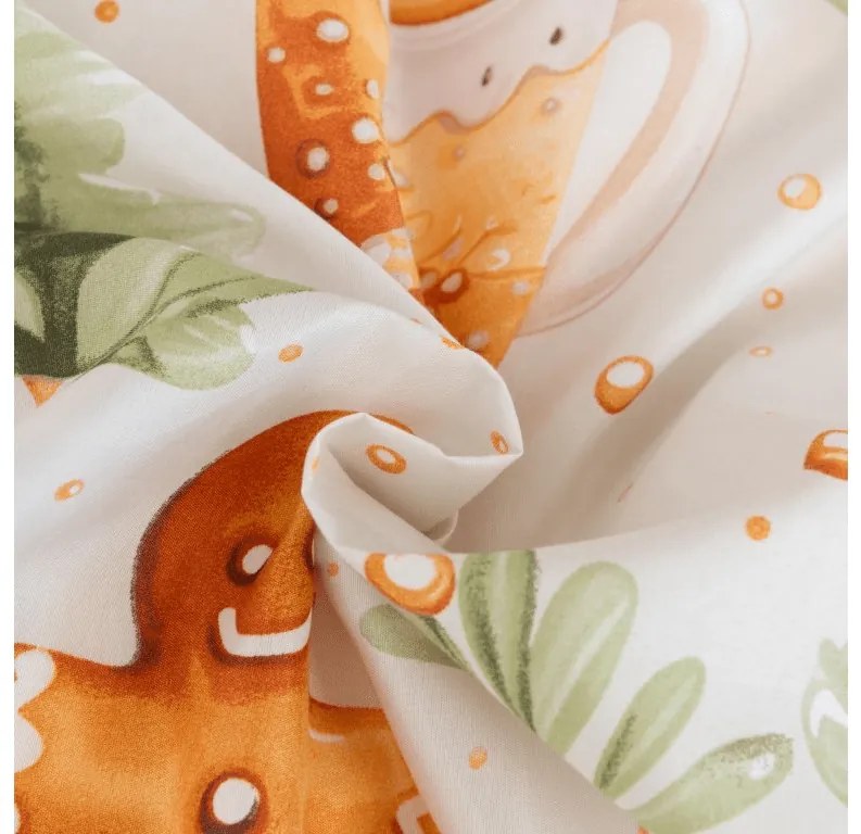 Lenjerie de pat din microfibra WINTER GINGERMAN alb Dimensiune lenjerie de pat: 70 x 90 cm | 140 x 220 cm