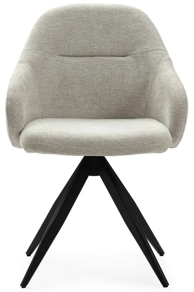 Set de scaune de sufragerie gri deschis cu cotiere 2 buc. tapițat Tamara – Marckeric