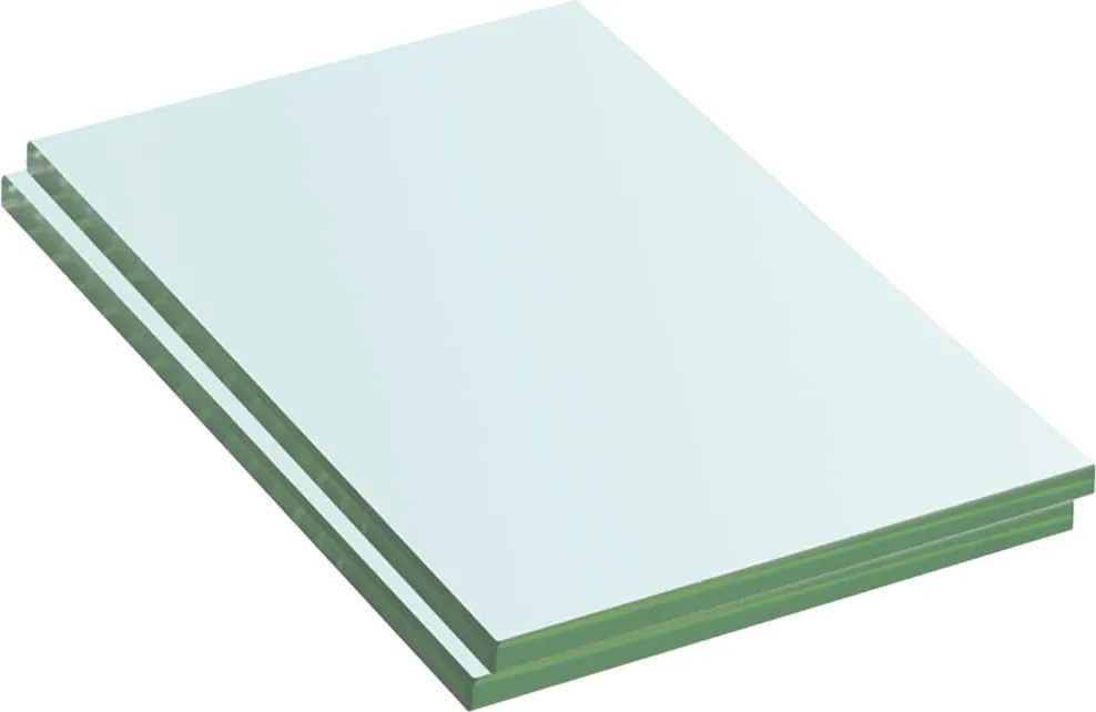 vidaXL Rafturi, 2 buc., 20 x 12 cm, panouri sticlă transparentă