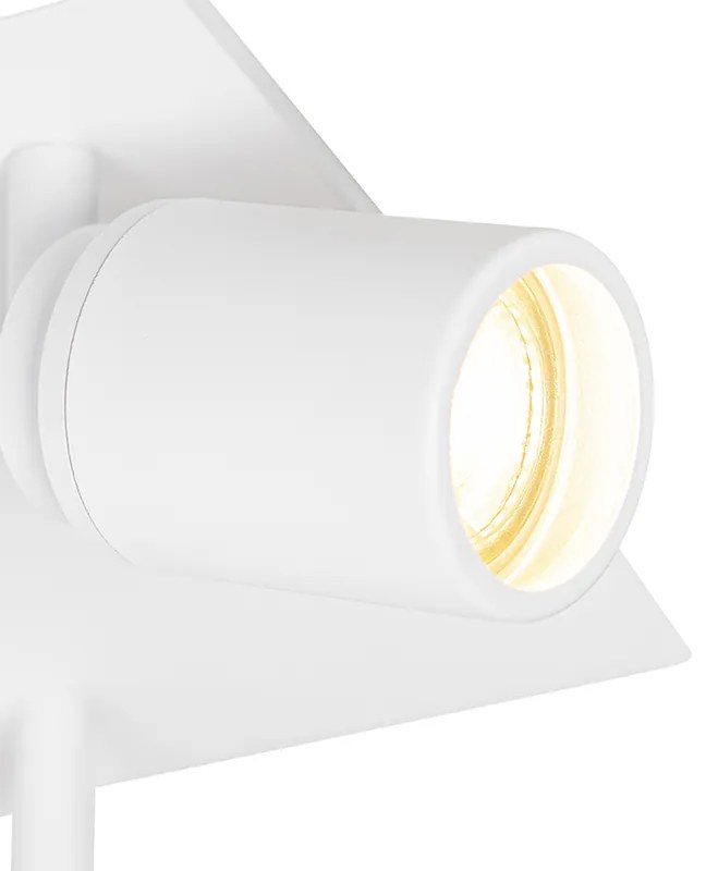Spotlight modern pentru baie alb pătrat cu 3 lumini IP44 - Ducha