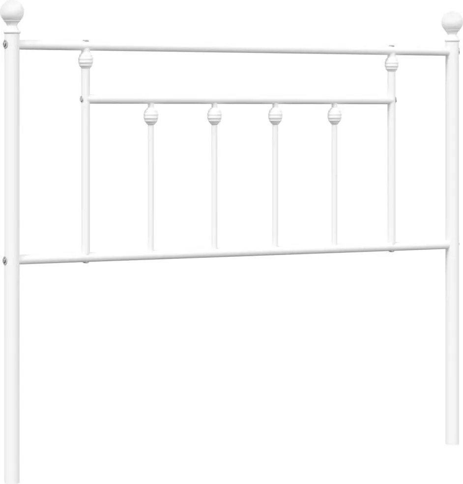 vidaXL Tăblie de pat de schimb metalică, alb, 107 cm