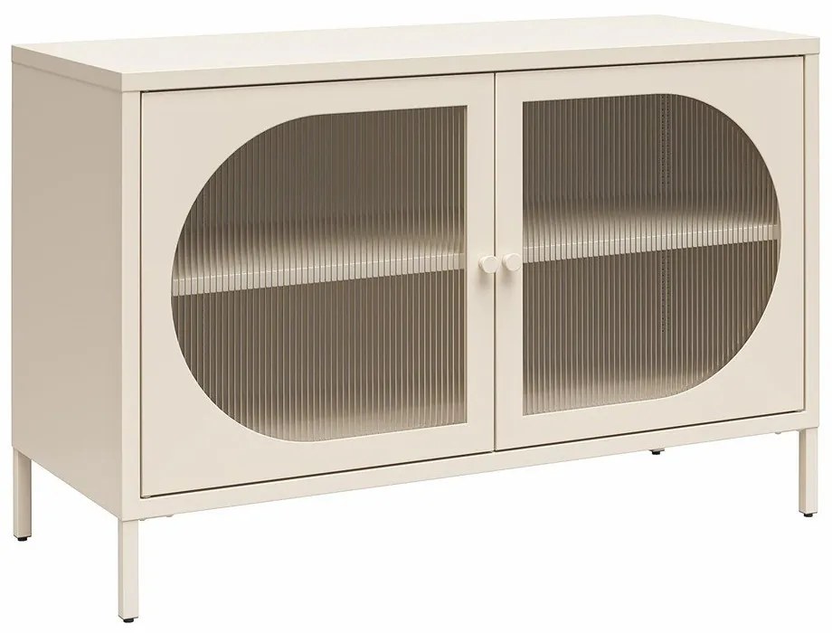 Vitrină crem din metal 100x64x40 cm Luna – Støraa