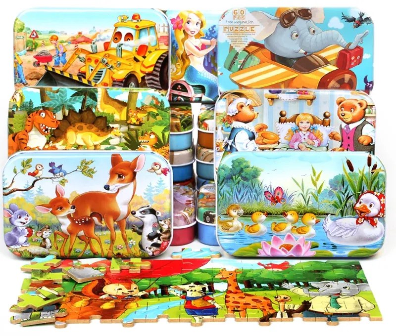 Puzzle din lemn - Scufița roșie 60buc