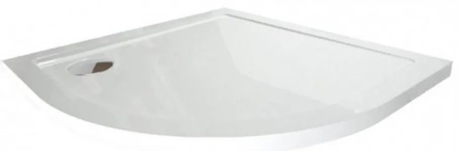 Tavă de duș SMC curbată joasă, dimensiune 80x80x4 cm