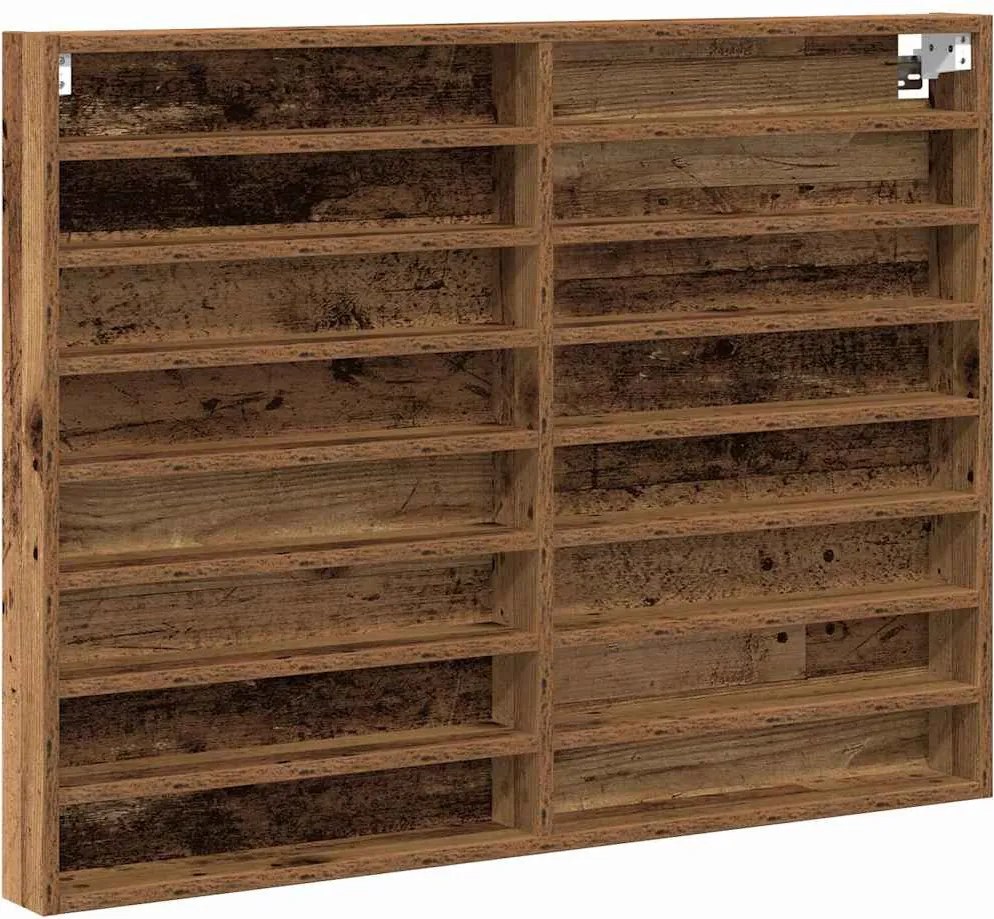 vidaXL Dulap de Expunere Lemn vechi 100 x 8,5 x 75 cm Lemn compozit